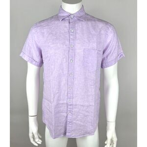 Rodd & Gunn Ellerslie Sports Fit Shirt Mens L EUC Linen Short Sleeve Button-up